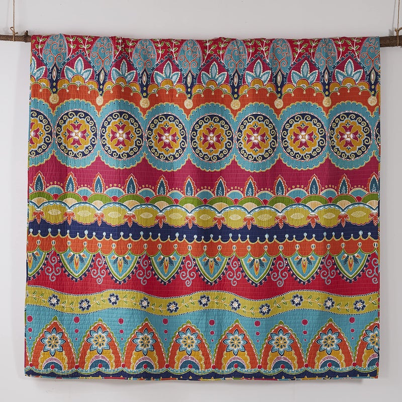 Levtex Home Amelie Full/Queen Cotton Quilt Set, Multi, Global - Image 4